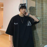 Men T-Shirts Loose Print Top