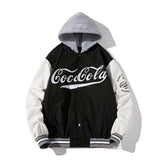 Varsity Jacket Embroidered Coat Men'S Winter Colorblock Baseball Uniform