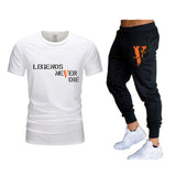 Vlone T Shirts & Pants 2 Piece Set T-Shirt Men'S Suit Printed Sports