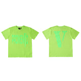 Vlone T Shirt Loose Men'S And Women'S Reflective T-Shirt Summer