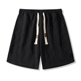 Men White Shorts Summer Wide Retro Casual Casual