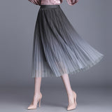 MIDI Mauve Skirt Women's Summer Mesh Skirt Summer