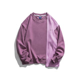 Man Fall Outfis Color Contrast Patchwork Round Neck Sweater Loose Casual Bottoming Top