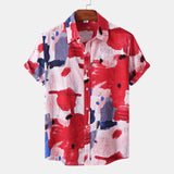 Camp Collar Shirt Printed Short Sleeve Shirt