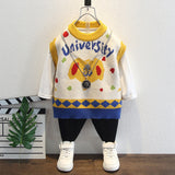 Toddler Boys Jackets Boy's Waistcoat Knitted Children's Autumn Models Sweater