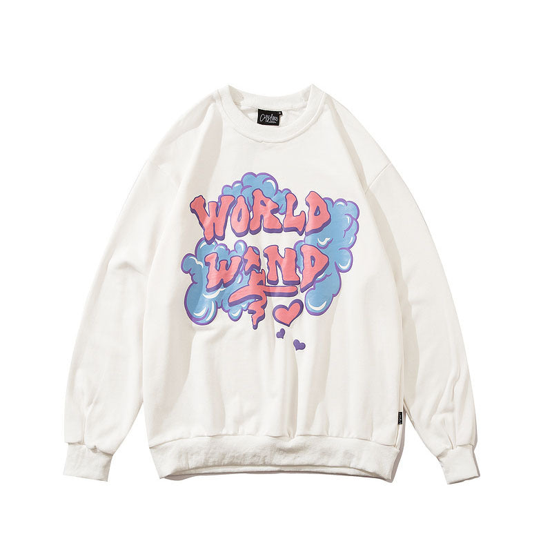 Man Fall Outfits High Street Sweater Men's and Women's Couple Retro Autumn Top