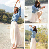 MIDI Mauve Skirt Mop Beach Skirt Black Skirt