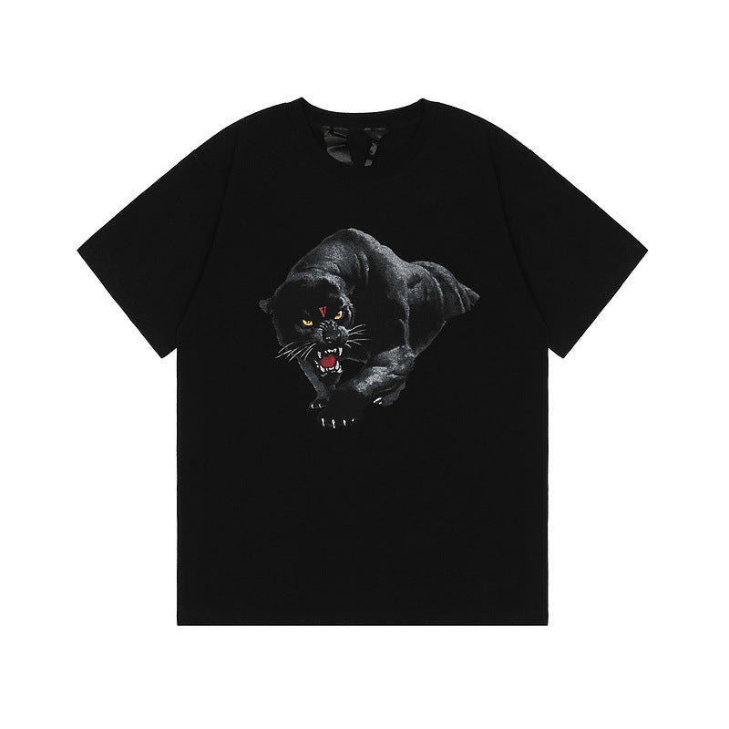 Vlone T Shirt Personality Black Panther Big V T-Shirt Short Sleeve
