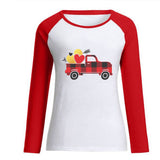 Valentine's Day T Shirts Couples Pullover round Neck Women's Long-Sleeved T-shirt