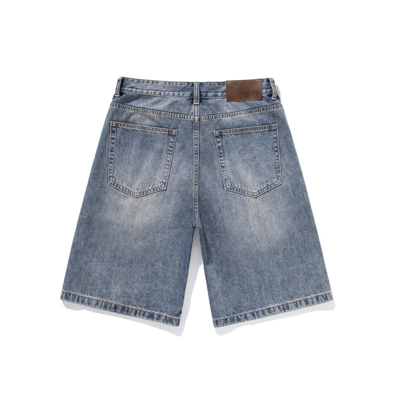Men Denim Shorts Men's Summer Student