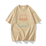 Nasa T Shirt Short Sleeve Men'S Summer Loose Top Versatile Couple Wear Half Sleeve
