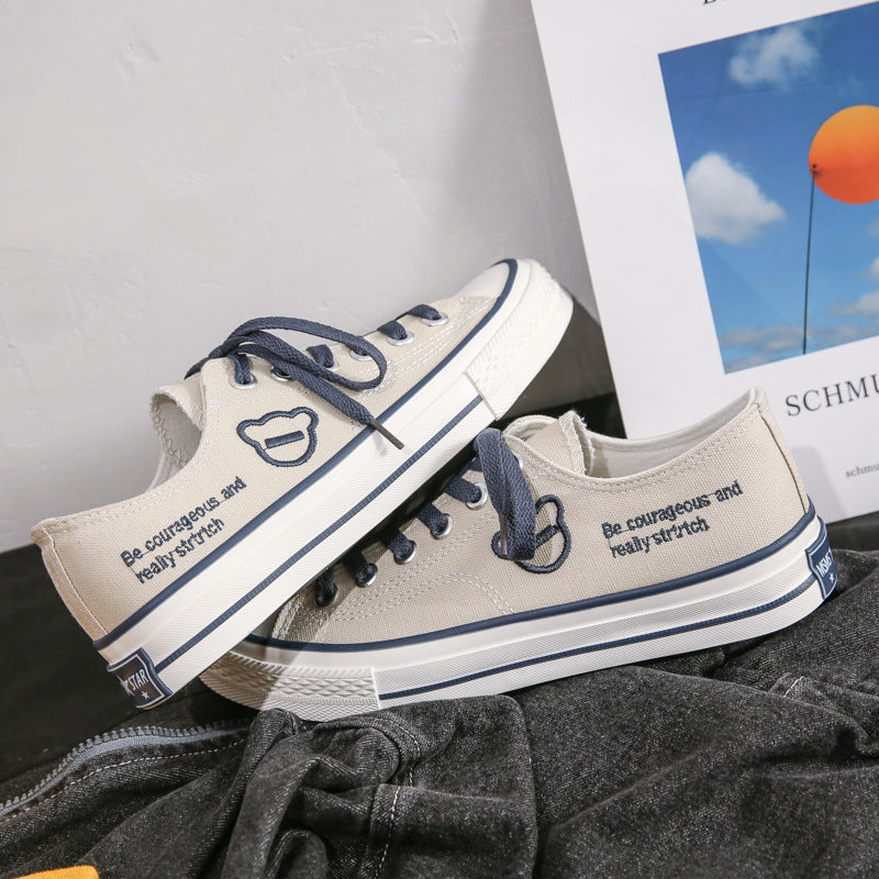 Canvas Shoes Ulzzang Low-Top Canvas Shoes Male Student Board Shoes Trendy Street Shooting Lovers Shoes
