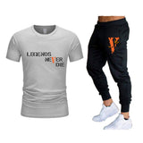 Vlone T Shirts & Pants 2 Piece Set T-Shirt Men'S Suit Printed Sports