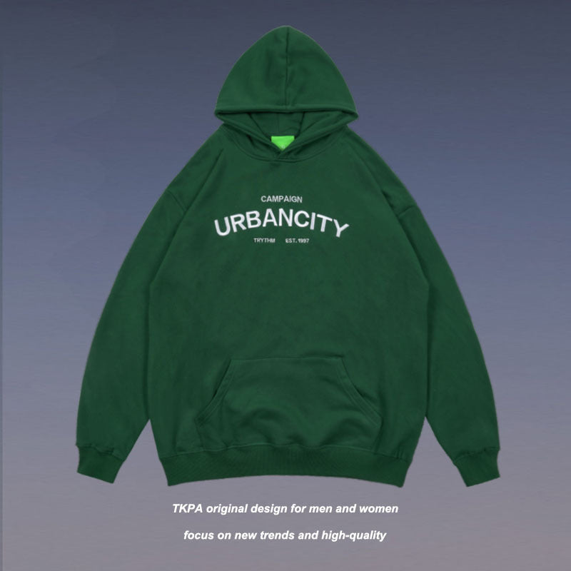Man Fall Outfits Hip Hop Retro Hooded Sweater Casual Loose Jacket