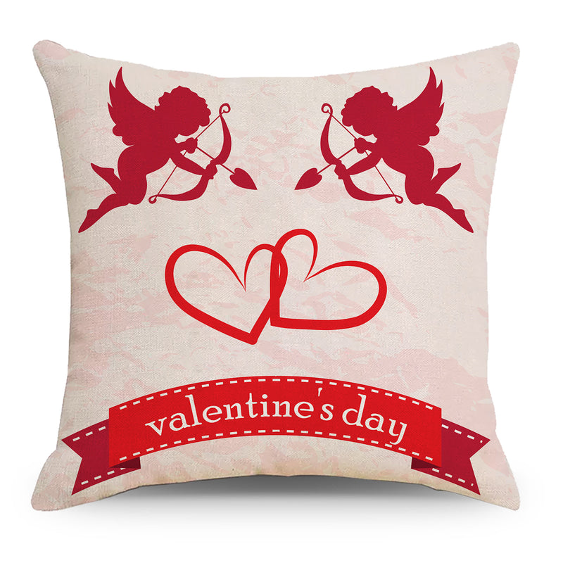 Valentine's Day Pillow Covers 4 Piece Random Styles Together, Love Festival Home Pillow Cushion Cover
