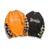 Crew Neck Sweatshirts for Men Men's Autumn Retro round Neck Sweater Men's Hip Hop Print Loose