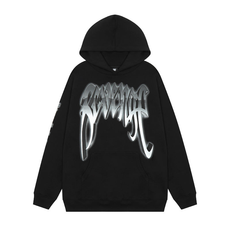 Revenge Hoodie Avengers Print Skull Hooded Sweater Terry