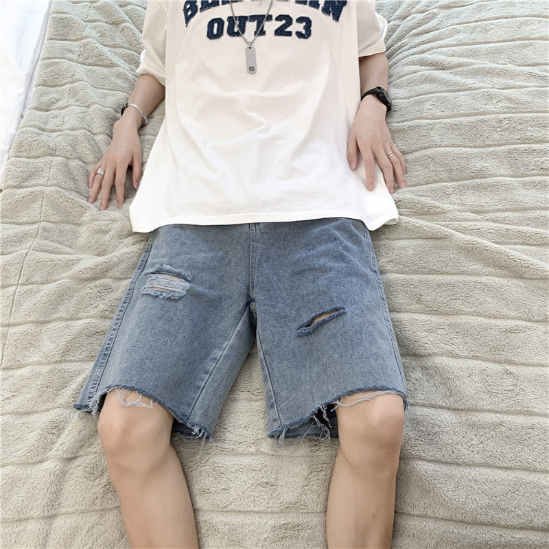 Men Denim Shorts Men's Shorts Summer Pants