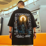 Men T-Shirts Large Print Loose Half Sleeve