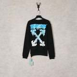 Off White Sweatshirts Dissolved Gradient Arrow Round Neck Sweater Loose Bottoming Shirt