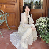 Regency Dress Gentle Elegant Floral Chiffon Dress