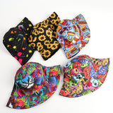 Bucket Hat Fishing Cap Cotton Print Fisherman Hat Fashion Sun Shade Bucket Hat