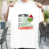 Men and Women Grinch Shirt Christmas Cute Grinch Crew Neck T-shirt