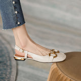 Nude Low Block Heel Sandals Closed Toe Low Heel