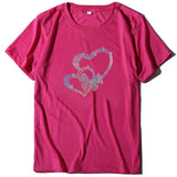 Valentine's Day T Shirt Short-Sleeved T-shirt Summer plus Size Top