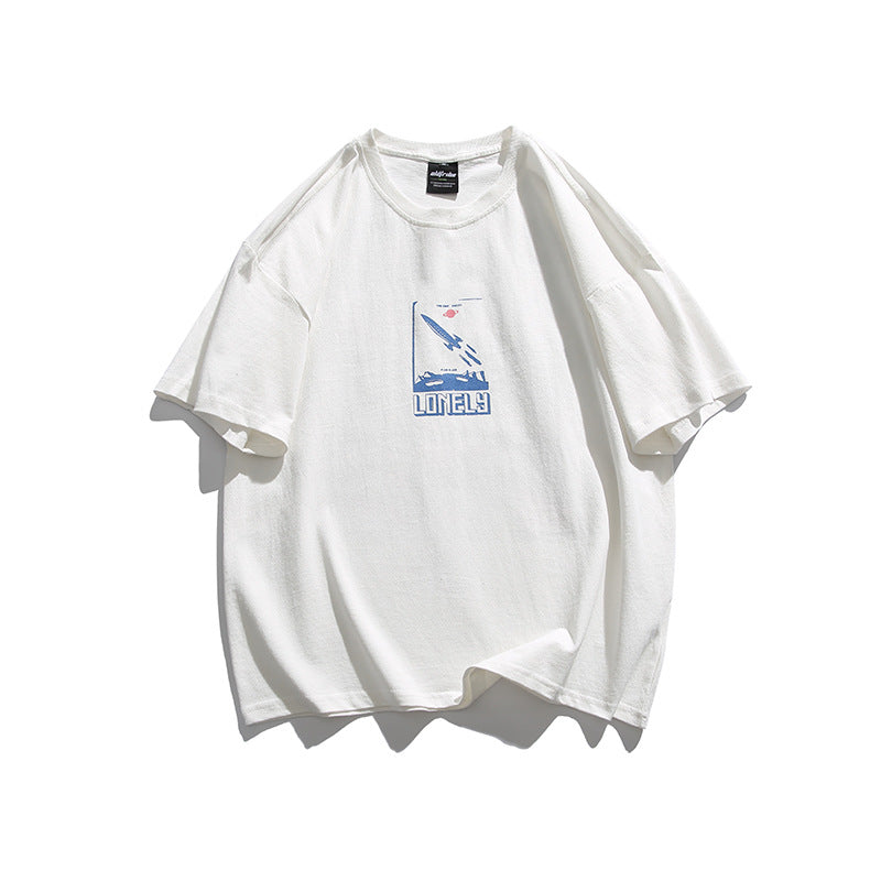 Men T Shitrs Space Fantasy Cartoon Print