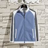 Men's Jackets Stand Collar Jacket Three Bars Stripes