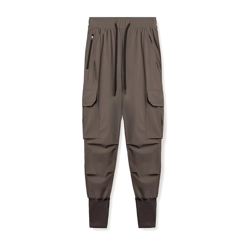Sweat Wicking Pants Ice Silk Leggings Casual Pants Quick-Drying Ankle-Tied