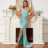 Skin Tight Long Dresses Spaghetti Strap Light Luxury Sequined Evening Dress for Women