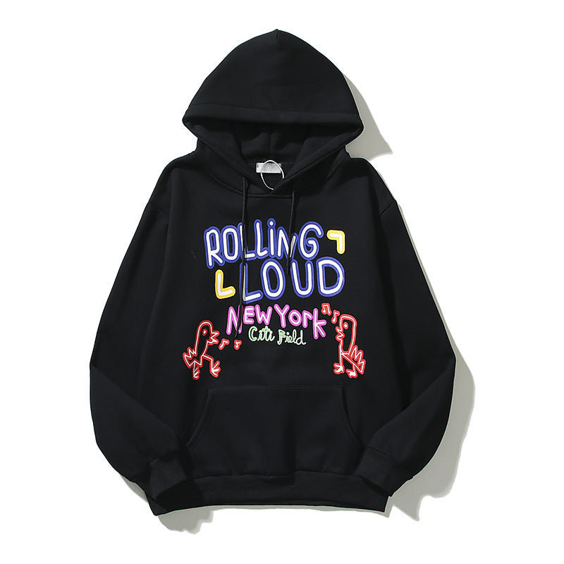 Kanye West Sunday Service Hoodie Autumn And Winter Color Hand Painted Graffiti Hooded Sweater Couple