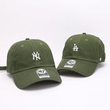 Dodgers and Yankees Baseball Cap 47brand Baseball Cap Female Summer Soft Cotton Casual Matcha Green