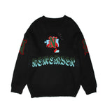 Men Sweater Embroidered Letter Jacquard Sweater Sweater Men's Long Sleeve