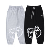 Man Fall Outfis Autumn Creative Cartoon Printed Ankle-Tied Casual Pants Street Couple Track Sweatpants