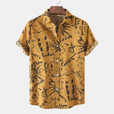 Camp Collar Shirt Short Sleeve Floral Shirt Loose