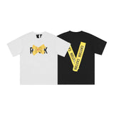 Vlone T Shirt Spring And Summer Printing Color Contrast Loose Base T-Shirt
