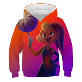 Children Hoodie Space Jam  Jordan Anime Personality Children's Sweater