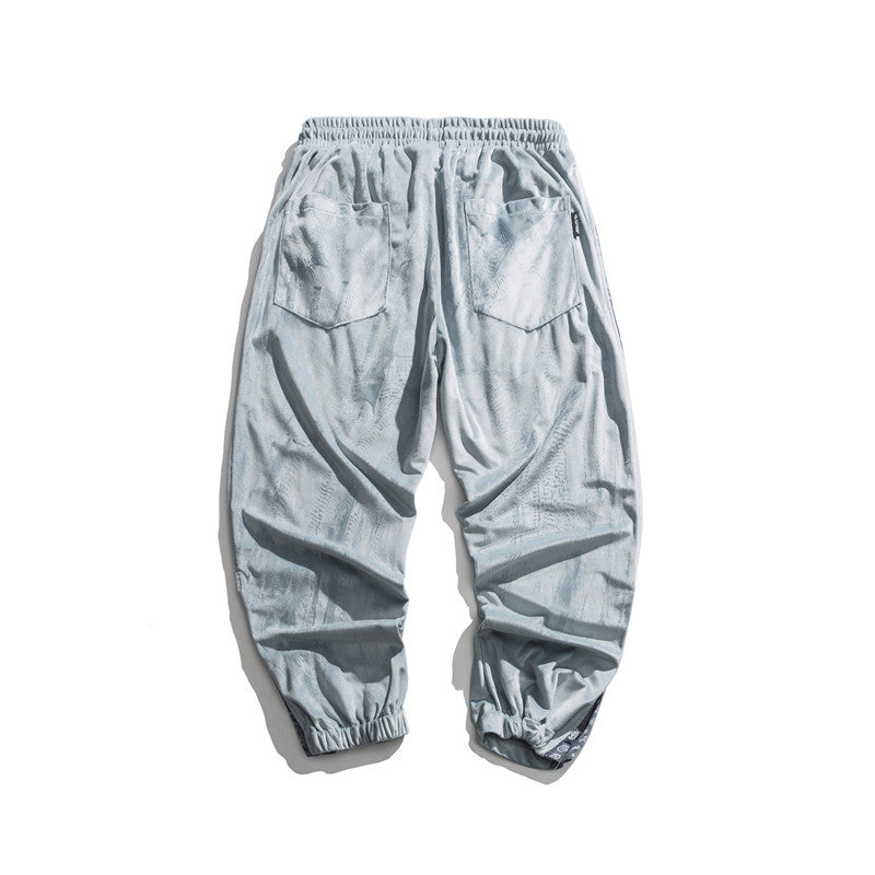 Man Fall Outfis Retro Casual Pants Loose Sports Jogger Pants