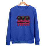 Squid Game Costume round Six Cartoon Print round-Neck Pullover