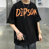 Men T-Shirts Loose Printed Half Sleeve