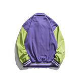 Man Fall Outfis Autumn Colorblock Baseball Uniform Coat Men's Loose Letter Printed Casual Jacket