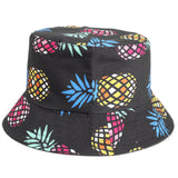 Bucket Hat Fishing Cap Cotton Print Fisherman Hat Fruit Print Fashion Casual