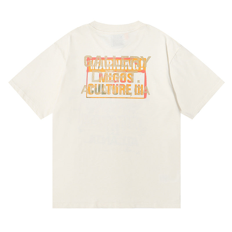 Gallery Dept T Shitrs Gilding Design Double Yarn Cotton Short Sleeve