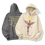 Nirvana Hoodie Dark Style Angel Distressed Loose Hip Hop Couple