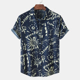 Camp Collar Shirt Short Sleeve Floral Shirt Loose