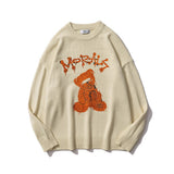 Men Sweater Cartoon Bear Printed Sweater Men's Autumn