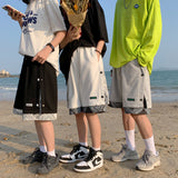 Men White Shorts Casual Fashion Men and Women Loose